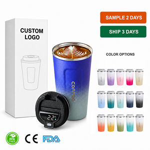 Bình nước giữ nhiệt thông minh 380ml 510ml, màn hình LED, thép không gỉ, kiểu dáng đẹp, ly giữ nhiệt, cốc giữ nhiệt mang đi cho cà phê - Product Image 1