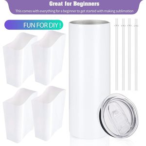 Vasos de sublimación a granel de 20oz, paquete de 12 vasos rectos y delgados en caja individual - Product Image 4