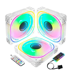 Ventilador Rgb de 120mm para ordenador, 120mm, 6000rpm, buena calidad, 120mm, 12v, 3 pines + 4 pines/6 pines, funda de ordenador