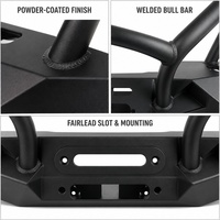 Pare-chocs avant robuste en acier au manganèse pour Jeep Wrangler JK JL JT Angry Cowherd, accessoires tout-terrain 4x4 avec treuil