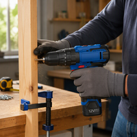 Perceuse-visseuse sans fil INTOUCH 12V à vitesse variable - Qualité professionnelle, diamètre de perçage max. 10 mm, batterie rechargeable 1,3 Ah, OEM