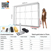 Support de bannière pop-up 2-en-1 personnalisé et affichage en tissu rétroéclairé pour événements de marque et expositions