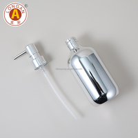 Longan vente en gros 500ml argent vide PET pompe distributeur bouteille pour Lotion shampooing revitalisant lavage du corps savon liquide