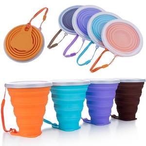 Tasse à café portable Tasses personnalisées sans BPA Tasse pliable en silicone écologique 270ml avec logo personnalisé - Product Image 5