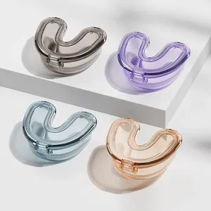 1pc U-Shaped <b>Denture</b> and Retainer Storage <b>Box</b>, Orthodontic Braces Soaking Container with Stent Cup for Cleaning - Product Image 1