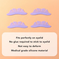 Patchs oculaires professionnels réutilisables en silicone pour rehaussement de cils et permanente de cils, outils de maquillage respectueux de la peau