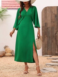 <span class=keywords><strong>Robe</strong></span> trapèze taille haute en mousseline de soie éco-responsable, style européen tendance 2026, effet amincissant, vente en gros - Product Image 2
