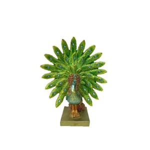 European Creative Peacock Open Screen Epoxy <b>Resin</b> <b>Sculpted</b> Handicraft Ornament Home Living Room TV Cabinet Entrance Exhibition - Product Image 5