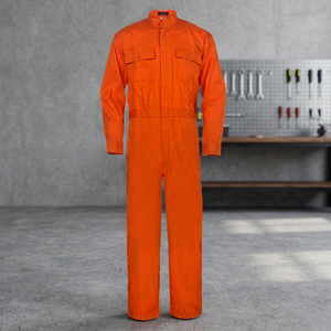Combinaison de travail ignifuge orange, coupe régulière, vêtements de sécurité pour atelier et usine - Product Image 2