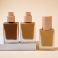 Fond de teint liquide mat vegan à couvrance totale, cosmétiques de marque privée, maquillage pour peau foncée, longue tenue