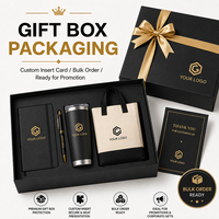 Ensemble cadeau promotionnel personnalisé avec logo, comprenant un carnet, un stylo, un gobelet et un sac fourre-tout, kit de cadeaux d'entreprise pour les salons professionnels et le marketing d'événements