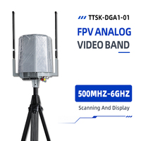 Système de détection de drones fixe 70 MHz-6 GHz, portée de détection pleine bande 10 km, système de sécurité API