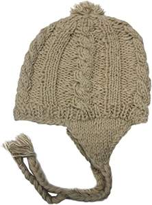 Hand gestrickte Unisex Wolle Mütze Hut Ohr klappe Fleece gefüttert <span class=keywords><strong>Nepal</strong></span> Hut - Product Image 3