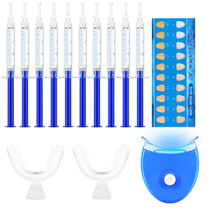 Lampe LED pour accélération du blanchiment, 10 seringues de gel blanchissant, guide de teinte 3D professionnel, kit de blanchiment dentaire à domicile sûr pour l'élimination des taches - Product Image 5