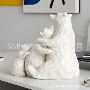 ตุ๊กตาสัตว์รูปเป็ดหัวโก่งและครอบครัวหมี ทำจากเรซิ่น สำหรับตกแต่งบ้าน งานศิลปะประดับตกแต่งห้องนั่งเล่น ทางเข้าบ้าน และสวน - Product Image 1