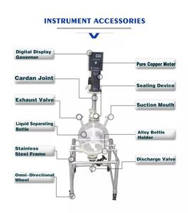 Máquina de Separação de Sólidos e Líquidos com Agitador e Bomba, Reator de Vidro Borossilicato de Alta Qualidade para Laboratório - Product Image 3
