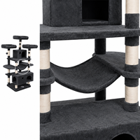 En gros Arbre à chat de luxe extra haut en sisal avec hamac double et triple perchoir pour chatons
