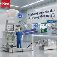 Automatic Multilane Sugar Stick Sachet Packing 8 Lane Small Bag Granule Sugar Stick Sachet Box Carton Packing Machine