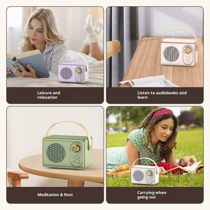 Altavoz inalámbrico Retro para exteriores, altavoz con entrada para tarjeta USB, Mini altavoz para ordenador portátil, altavoz todo en uno para Karaoke en casa - Product Image 6