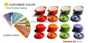 Ensemble de casseroles en fonte émaillée personnalisé au prix d'usine, ensembles complets de 7 pièces - Product Image 4