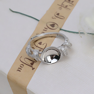 แหวนเงินแท้ S925 ปรับขนาดได้ ไม่มีรูเจาะ สำหรับทำเครื่องประดับไข่มุก DIY แหวนแบบถอดได้ 63 เม็ดไข่มุกกลวง - Product Image 4