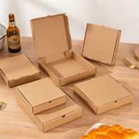 Boîte à pizza écologique personnalisée avec logo quadricolore et revêtement UV, emballage alimentaire jetable de qualité alimentaire pour plats à emporter