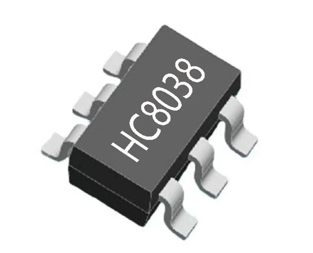 IC de charge HC8038 850mA batterie au lithium à double cellule boost gestion de charge IC puce USB 5V OVP 30V circuit intégré SOT23-6L 8.4V