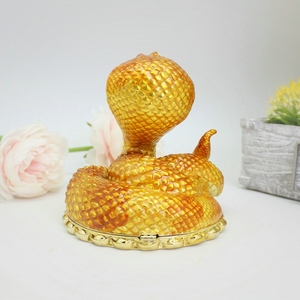 Shinnygifts <span class=keywords><strong>2025</strong></span> phong cách hiện đại năm mới rắn đính Hộp kích thước lớn Pewter men trang trí nội thất trang sức Hộp quà tặng - Product Image 6