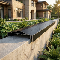 Utilisable comme couvercle étanche pour mur de garde-corps en briques et mortier sur le périmètre de la terrasse, éclairage LED en bande peut être installé