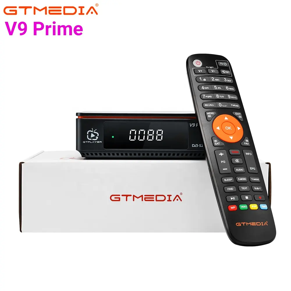 GTMEDIA V9 Prime DVB-S2X, penerima satelit Dongle 4G/3G kartu CA PVR siap Ethernet, mendukung Full HD 1080P WiFi bawaan