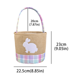 Cestino di pasqua in tela di cotone, - Product Image 6