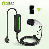 Chargeur de voiture électrique Zencar AC EV 10A EVSE avec prise de type 2, prise UK 13A, contrôle à distance par application WiFi