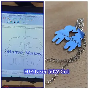 Macchina per la marcatura Laser in fibra di metallo in acciaio inox plastica targhetta incisione gioielli in oro e argento posizionamento visivo CCD