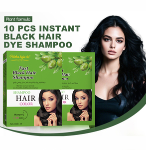 Usine professionnelle OEM Sachet noir teinture rapide shampooing de couleur de cheveux naturels noirs shampooing de cheveux noirs à l'huile d'olive - Product Image 2