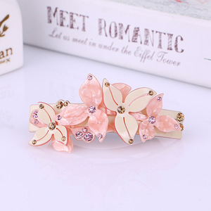 <span class=keywords><strong>RARA</strong></span> – Barrette à cheveux en cristal, accessoires de mode, fleurs coréennes, barrettes élégantes, en acétate, 8.0cm, Offre Spéciale - Product Image 5