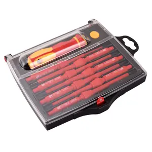 1000V Nove Isolato Cacciavite Tool Set a forma di Croce Sostituibile testa del Cacciavite di Riparazione Set Isolati Strumento