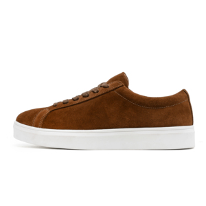 Chaussures décontractées de style running et walking en cuir de vachette suédé de haute qualité avec logo personnalisé pour hommes - Product Image 1