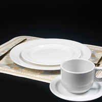 Assiettes rondes en mélamine blanches à motif végétal écologiques personnalisées en usine pour les fournitures d'hôtels et de restaurants