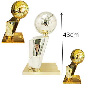 Trophée en or en gros 43CM Trophée de basket-ball <span class=keywords><strong>NBA</strong></span> en métal Souvenir Cadeau Trophées Médailles Plaques pour les coupes de la Ligue des <span class=keywords><strong>champions</strong></span> - Product Image 6