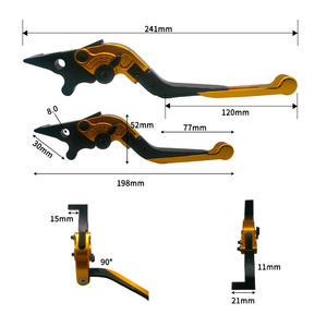 Accesorios para Motos, Palanca de Freno Telescópica Plegable de Doble Acción y 6 Velocidades, Apta para Modificaciones de Kymco Xciting 250/300 - Product Image 3