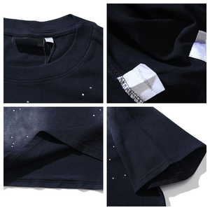 Set Estivo di Alta Qualità con T-shirt e Pantaloncini Vintage Effetto Usurato, Stampa Luxury Streetwear Deep Hell Star Man, con Etichette NFC Scan - Product Image 2