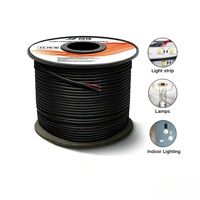 Cable de Altavoz de 2 Conductores con Clasificación CL2 de 16AWG, Rojo y Negro, Revestido de PVC con una Cubierta Exterior Negra
