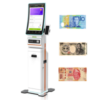 Quiosco Automático Multifuncional para Pagos en Efectivo con Pantalla Táctil Curva de 10 Puntos Android, Reconocimiento Facial y Carcasa Metálica