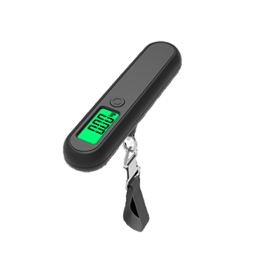 MiniPortable 50kg 10g affichage LCD numérique balance à bagages électronique batterie vert rétro-éclairé en plastique Type à quatre points suspendu à la main - Product Image 1