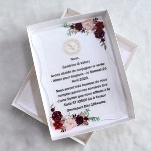 Invitation de <span class=keywords><strong>mariage</strong></span> tendance <span class=keywords><strong>chic</strong></span> non traditionnelle en acrylique or et noir avec boîte pliable - Product Image 3