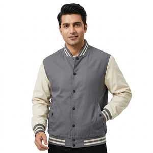 Fabricant de vêtements streetwear surdimensionnés OEM, veste de baseball vintage personnalisée pour hommes, style universitaire - Product Image 1