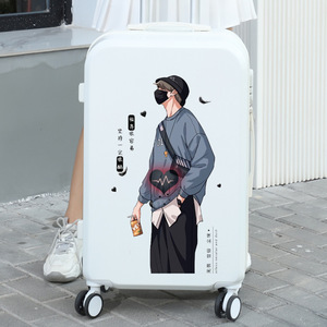 Valise à roulettes en ABS avec impression de dessins animés, 20, 24, 26 pouces, avec roues pivotantes pour les voyages - Product Image 4