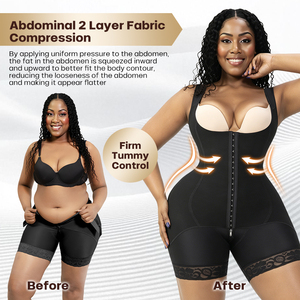 Post Surgery Shaper Zipper Faja <strong>Tummy</strong> <strong>Control</strong> Compression Bbl Columbian High Waist Garment Wide-strap <strong>Shapewear</strong> - Product Image 5
