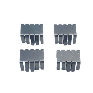 RZ Aluminum Heat Sink Rectangular With Fins TO220 CNC <b>Machining</b> Anodizing OEM Parts - Product Image 1