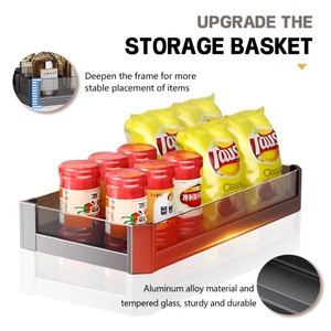 Slim Metal <b>Kitchen</b> Drawer Metal Box Functional <b>Kitchen</b> Tall <b>Unit</b> Pantry Organizer Soft Close Drawer <b>Storage</b> Basket Plane Type - Product Image 6